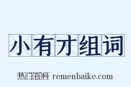 小有才组词是什么意思的图片